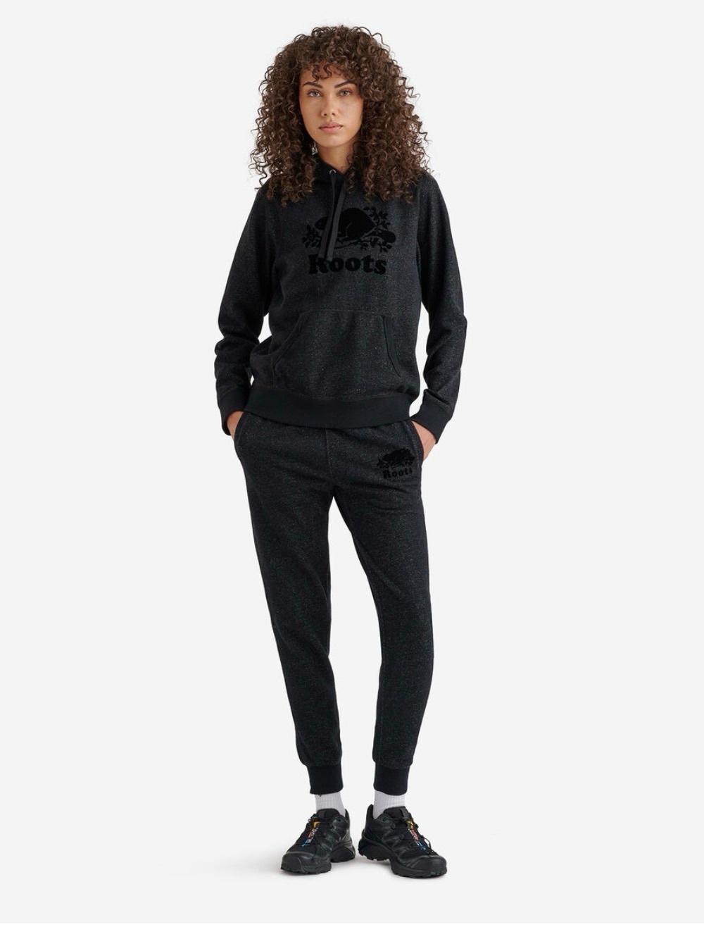 Roots Black Pepper Women's Track Joggers and Hoodie Set